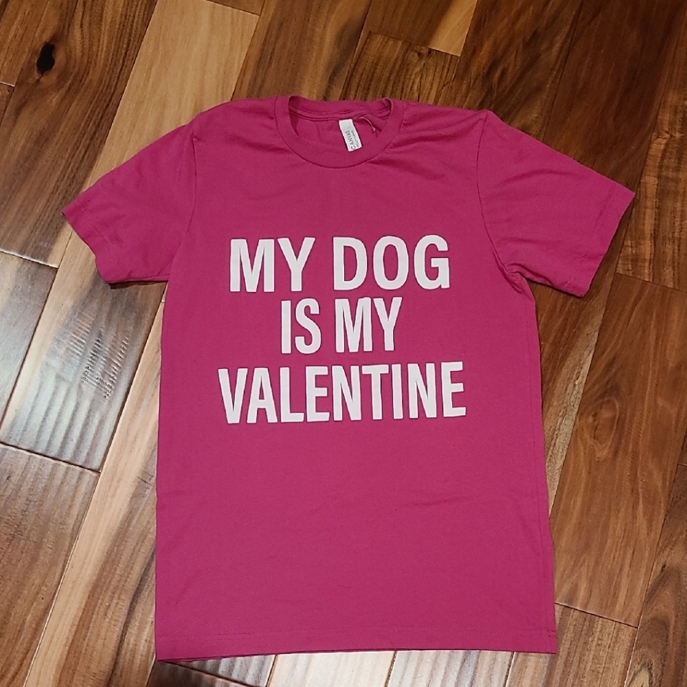 Pink Dog Lover T-Shirt For Valentine's Day